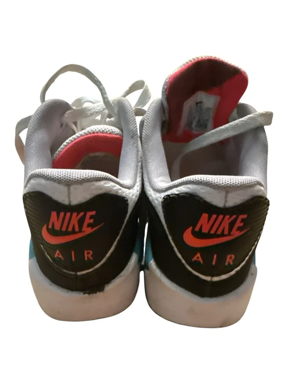Nike Air Max 90  golf shoes vibrant pink and turquoise water resistant Size 4.5